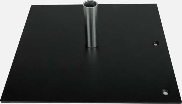 base of black drape backdrop