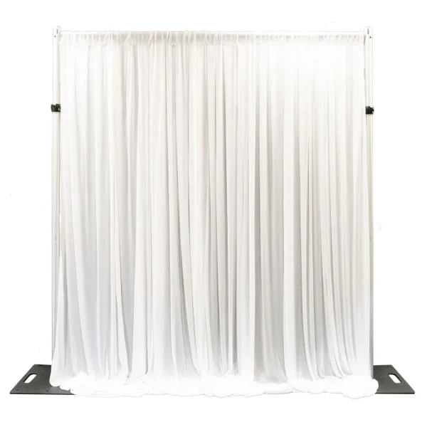 white silk drape